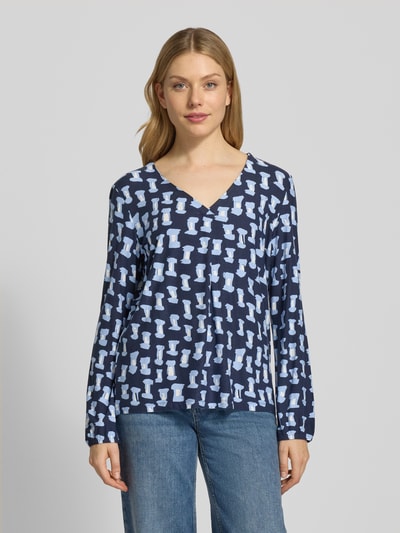 Tom Tailor Bluzka z długim rękawem o luźnym kroju z mieszanki wiskozy Niebieski 4