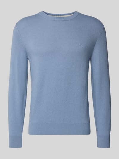 Marc O'Polo Regular Fit Strickpullover aus Baumwoll-Schurwoll-Mix Hellblau 2