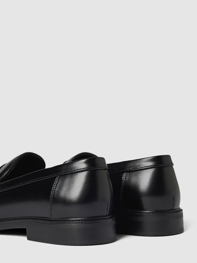 Only Loafers in effen design, model 'LUX' Zwart - 2