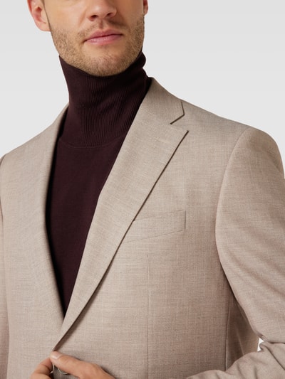 Pierre Cardin 2-knoops colbert met reverskraag, model 'Grant' Beige - 3