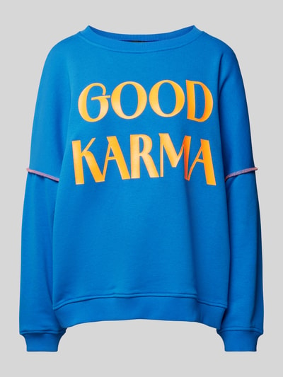 miss goodlife Bluza o kroju oversized z nadrukiem z logo Królewski niebieski 1