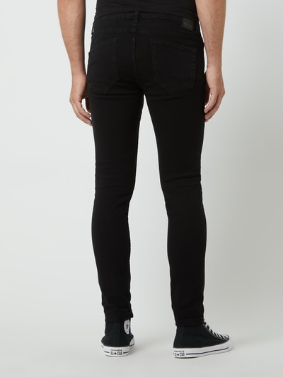 Only & Sons Skinny Fit Jeans mit Stretch-Anteil Modell 'Warp' Black 5