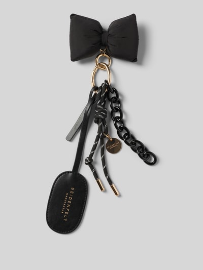 Seidenfelt Schüsselanhänger Modell 'PUFFY BOW' Black 1