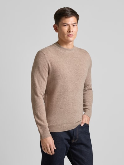 Colours & Sons Strickpullover mit Label-Details Beige 4