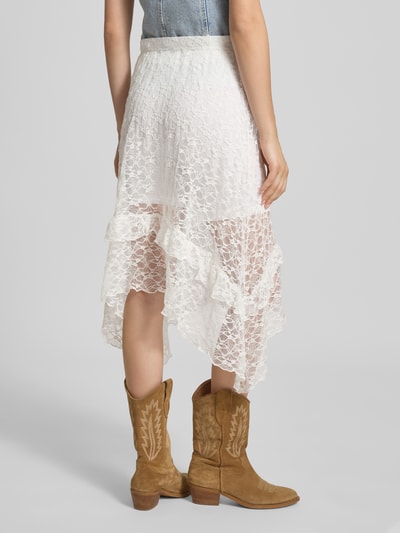 Noisy May Spódnica midi z efektem podpalenia model ‘LACEY’ Biały 5