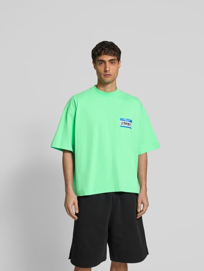 VETEMENTS Loose Fit T-Shirt aus reiner Baumwolle Neon Gruen 4