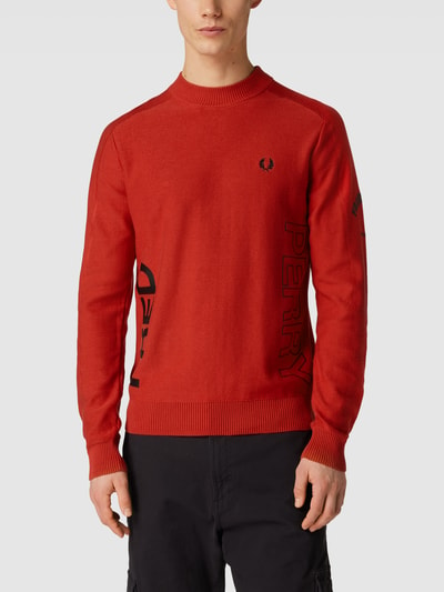 Fred Perry Gebreide pullover met labeldetails Rood - 4