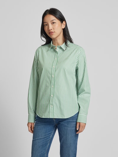 Gant Overhemdblouse met labelstitching Groen - 4