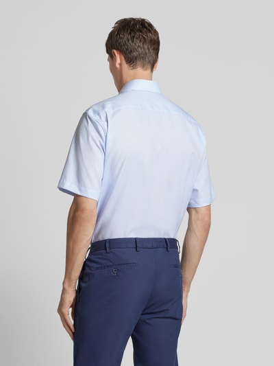 Eterna Koszula biznesowa o kroju comfort fit ze wzorem na całej powierzchni Błękitny 5