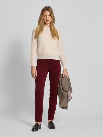 Christian Berg Woman Stoffen broek met 5-pocketmodel Donkerrood - 1