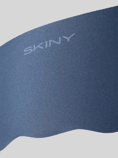 Skiny Broek met labelprint Rookblauw - 2