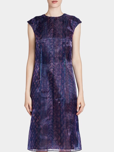 Maison Margiela Cocktailkleid mit Organza Purple 2