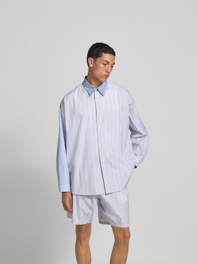 Marni Regular Fit Freizeithemd mit Kentkragen Hellblau 4