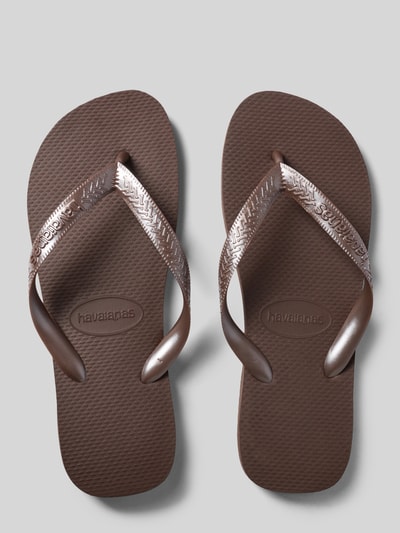 Havaianas Teenslippers met labeldetail Donkerbruin - 3