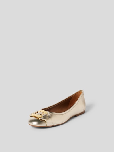 See by Chloé Ballerinas auch echtem Leder Gold 2