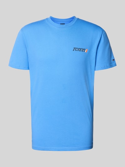 Produktfoto, Regular Fit T-Shirt aus reiner Baumwolle von Tommy Jeans in Optik: Unifarben, Label-Print, Rundhals, Kurzarm, Jersey