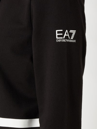 EA7 Emporio Armani Hoodie mit Logo-Print Black 4