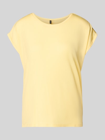 Produktfoto, Relaxed Fit T-shirt uit lyocellmix model 'AVA' van Vero Moda, dames, look: effen, ronde hals, korte mouw, vaste omslag.