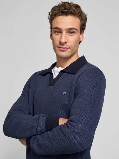 Christian Berg Men Strickpullover mit V-Ausschnitt Marine 3