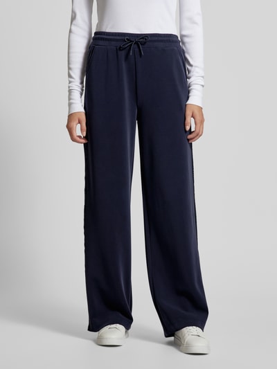 s.Oliver RED LABEL Regular Fit Trackpants aus Scuba mit Label-Tape Marine 4