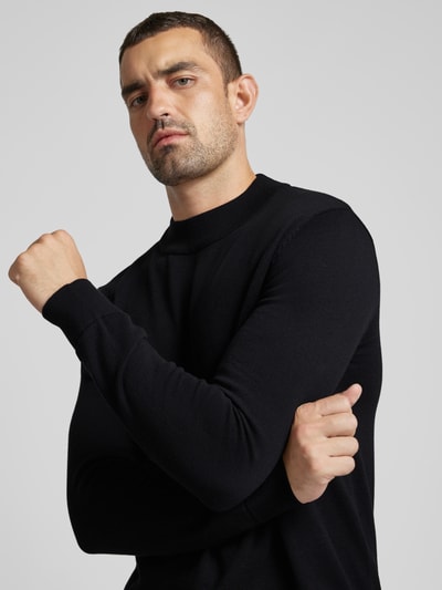 SELECTED HOMME Gebreide pullover met turtleneck, model 'ROBERT' Zwart - 3