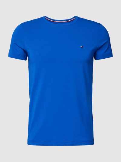 Tommy Hilfiger T-shirt z detalem z logo Królewski niebieski 2