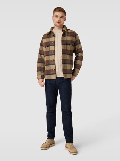 SELECTED HOMME Relaxed Fit Overshirt mit Tartan-Karo Mittelbraun 1