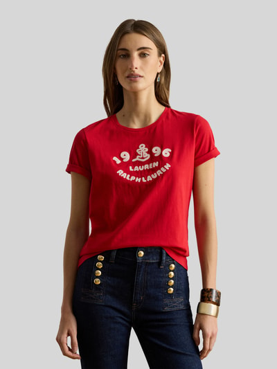 Lauren Ralph Lauren Regular Fit T-Shirt aus reiner Baumwolle Rot 4