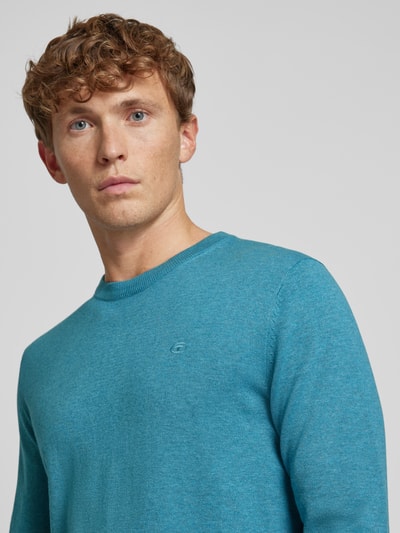 Tom Tailor Regular Fit Strickpullover aus atmungsaktiver, weicher Baumwolle Ocean 3