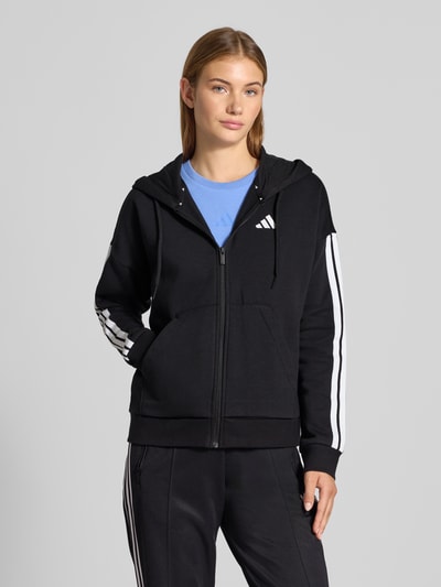 adidas Sportswear Sweatjacke mit Label-Stitching und Känguru-Tasche Black 4