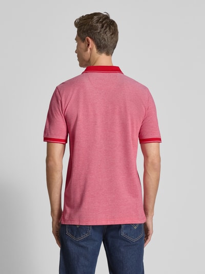Fynch-Hatton Poloshirt met labelstitching Rood - 5