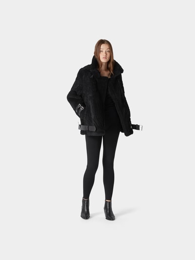 Halfboy Lederjacke im Biker-Look Schwarz 1