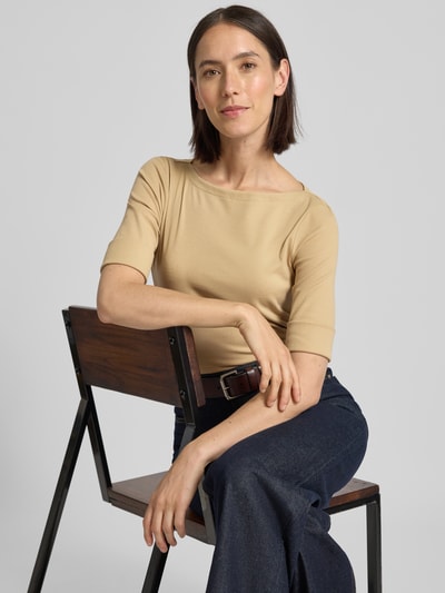 Lauren Ralph Lauren T-Shirt mit Rundhalsausschnitt Modell 'JUDY' Camel 3