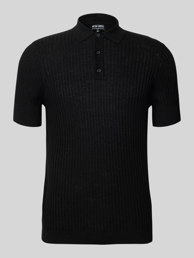 Antony Morato Slim Fit Poloshirt mit Strukturmuster Black 2