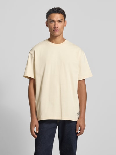 Les Deux T-shirt met ronde hals, model 'Danton' Zand - 4