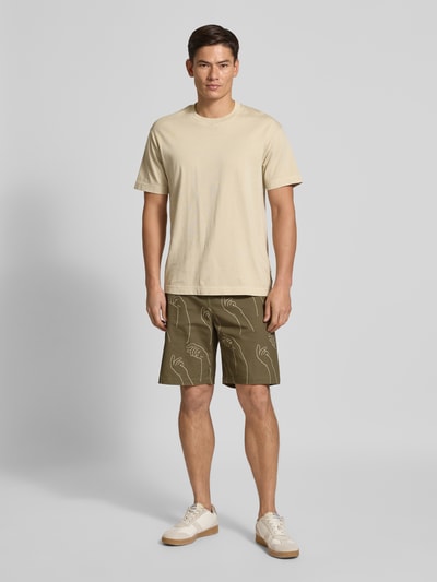 Wood Wood Regular Fit Shorts mit Eingrifftaschen Modell 'fallon' Oliv 1