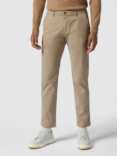 bugatti Modern fit chino van twill, model 'Bologna' Beige - 4