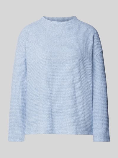 Tom Tailor Relaxed Fit Sweatshirt mit Waffelstruktur Hellblau 2