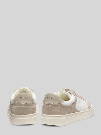 BOSS Sneakers van echt leer met labelopschrift Beige - 3