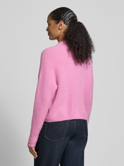 Gestuz Regular Fit Cardigan aus Alpaka-Mix Modell 'Alpha' Pink 5