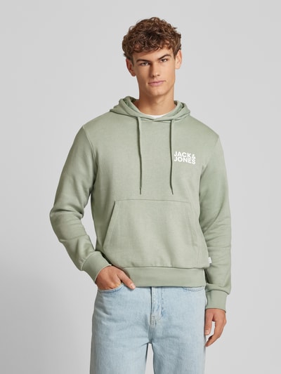 Jack & Jones Hoodie mit Label-Print Modell 'ECORP' Mint 4