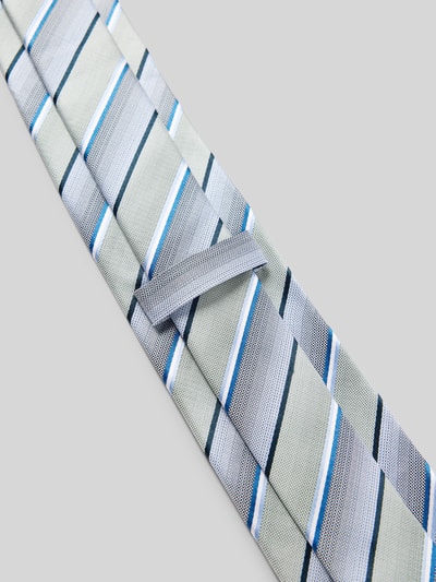 Produktfoto, Krawatte aus Seide mit Streifenmuster (7 cm) van Monti, zuiver zijde, klassiek model, streepmotief, labeldetail, breedte 7 cm