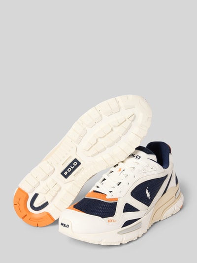 Polo Sport Ledersneaker mit Kontrastbesatz Modell 'TRACKSTR' Weiss 4