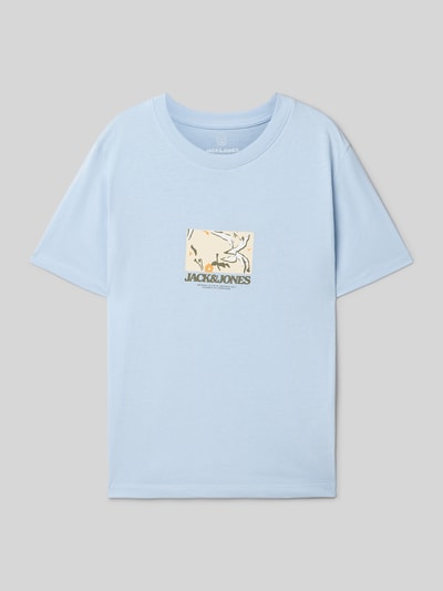 Jack & Jones T-Shirt mit Label-Print Modell 'TAVIRA' Hellblau 1