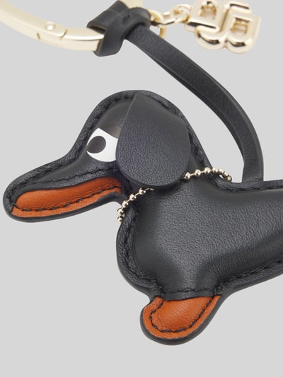 BOSS Schlüsselanhänger aus echtem Leder mit Logo-Detail Black 2