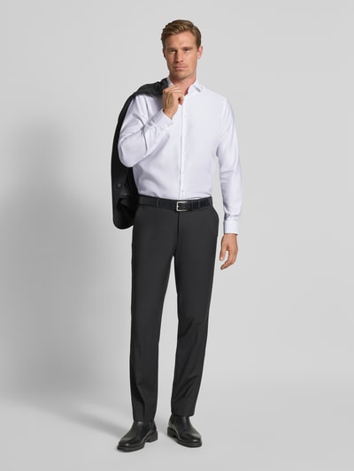 Jake*s Regular Fit Business-Hemd mit Haifischkragen Weiss 1