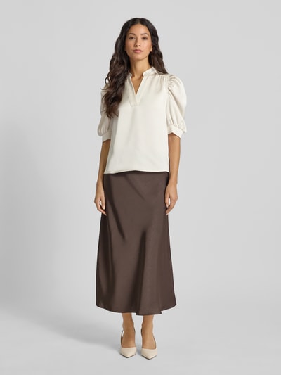 Neo Noir Regular Fit Blusenshirt mit Puffärmeln Modell 'Roella' Weiss 1