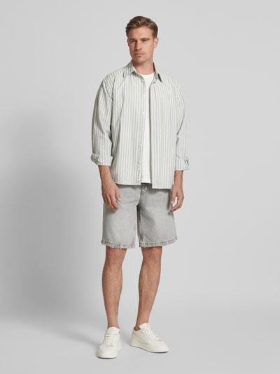 WOODBIRD Freizeithemd mit Knopfleiste Modell 'Buzo' Hellgrau 1