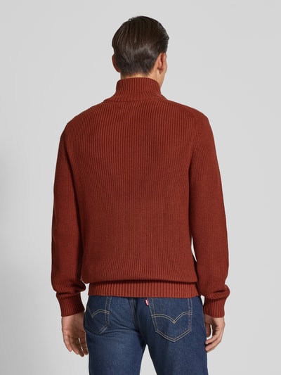 MCNEAL Strickpullover mit Troyer-Kragen Dunkelrot 5