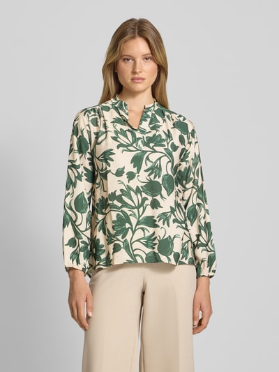 ZABAIONE Relaxed fit blouse van vicosemix, model 'Lu44z' Donkergroen - 4